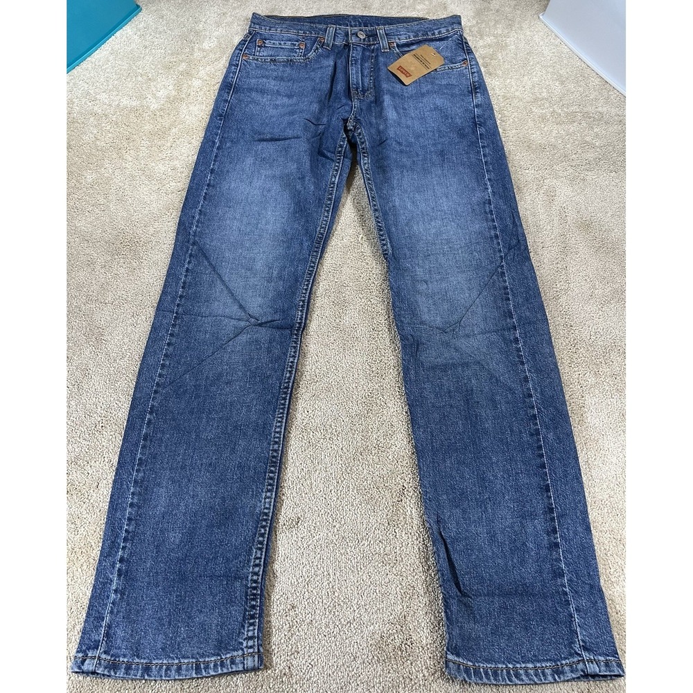 Levi's Men's 505 Jeans Regular Fit Stretch Denim Size 29x32 Medium Wash NWT